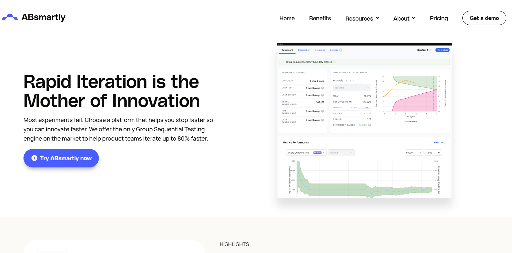 absmartly landing page